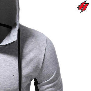 Nouveau Hoodie Demi-Zip Personnalisé 100% Coton 2023 – Tendance, Fermeture Éclair Unie, Impression Numérique au Crochet, Couleurs Contrastées, Exclusivité Printemps - Product Image 3