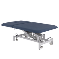 Mesa de Fisioterapia Eléctrica Plegable Moderna de PVC de Gran Tamaño, Ajustable en Altura, de 2 Secciones