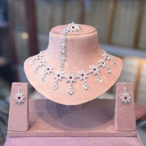 ชุดเครื่องประดับแฟชั่นทองแดงชุบเงินสำหรับผู้หญิง - Product Image 5