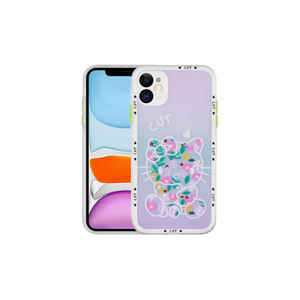 Étui en silicone blanc premium anti-traces de doigts avec protection d'appareil photo, motif stylé, compatible avec Apple iPhone 11, 12 Pro Max, 7 Plus - Product Image 1