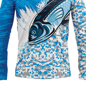 Sublimación personalizada impresa manga larga hombres pesca Camisas/alto rendimiento pesca desgaste hombres camisas Logo impreso - Product Image 6