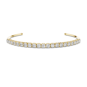 Elegante Brazalete de Plata de Ley 925 con Moissanita de Corte Redondo, Joyería Fina Minimalista - Product Image 4