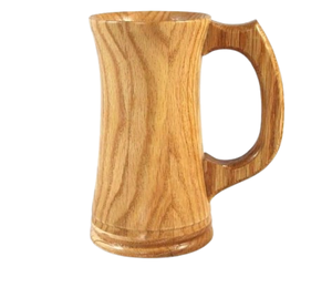 Chope à bière en bois de chêne brun Viking, style unique, fabriquée à la main, sculptée, écologique, durable, portable, de haute qualité - Product Image 6