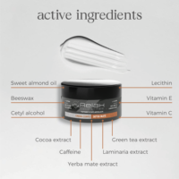 Crème corporelle nourrissante détoxifiante anti-cellulite au thé vert et au chocolat, marque privée, 250 ml |   OEM/ODM
