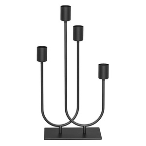 Bougeoir à 3 bras en métal doré de conception de luxe fait de matériaux de haute qualité avec les tailles de 13.5 pouces - Product Image 5