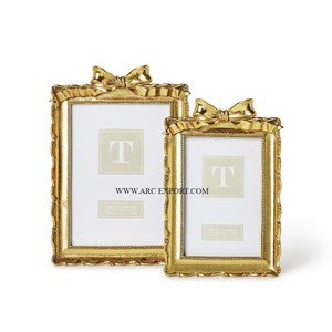 Cadre photo de designer antique fait main bel artisanat en métal pour la décoration de la maison avec technique polie avec approvisionnement en couleur or - Product Image 1