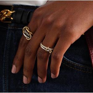 Anillos de Compromiso de Plata de Ley 925 Chapados en Oro de 14K con Incrustaciones de Circonita 5A, Joyería Fina de Moda para Bodas de un Exportador Indio - Product Image 3