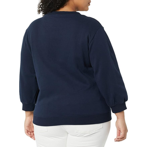 เสื้อสเวตเตอร์แขนยาวสไตล์ฮาราจูกุสำหรับผู้หญิง, เสื้อสเวตเตอร์แขนยาวพิมพ์ลายตัวอักษรเสื้อสวมหัวไหล่ปล่อยมีโลโก้ด้านหน้าสำหรับฤดูหนาว - Product Image 4