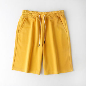 Pantalones cortos unisex transpirables de cintura alta con forro polar, logotipo personalizado, suministro al por mayor, pantalones cortos lisos con patrón de decoración para mujer - Product Image 4