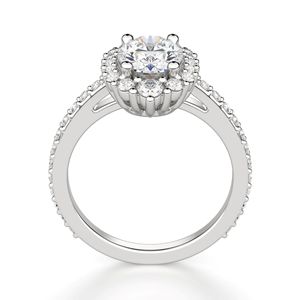 Anillo de compromiso de moissanita con corte ovalado - Product Image 2