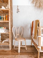 Chaise de lapin en rotin naturel fait à la main pour enfants-Mobilier décoratif écologique en forme d'animal