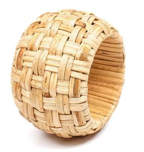 Porte-serviettes pour cadeau Artisanat fait à la main Rond de serviette en rotin nouvellement conçu Personnaliser l'emballage pour l'utilisation de table de fête de mariage - Product Image 2