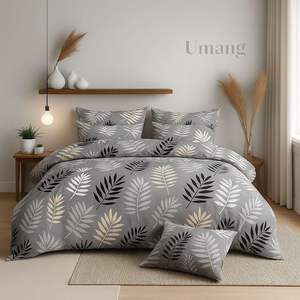 ชุดผ้าปูที่นอนลายเรขาคณิตขนาดควีนไซส์สุดหรู ผ้าเนื้อนุ่ม พิมพ์ลายสีแดงและสีขาว พร้อมปลอกหมอน 2 ใบ - Product Image 1