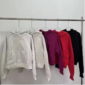 Sudadera con capucha corta de verano para mujer, tela de algodón ligera, fabricante de impresión personalizada OEM - Product Image 3