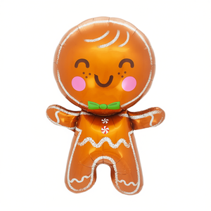 <b>Gingerbread</b> <b>Man</b> Balloon 80Cm Party <b>Decoration</b> Christmas Festive Balloons - Product Image 2