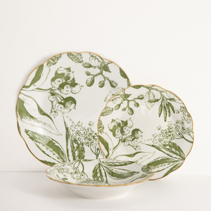 Service de table en porcelaine de luxe européen moderne avec incrustations dorées et design résistant à la chaleur pour restaurant et mariage - Product Image 4