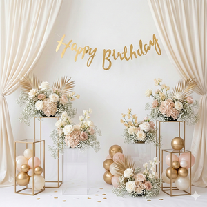 Party Love - 6 Guirnaldas Doradas de Feliz Cumpleaños de 4 Metros, Decoraciones Hechas en China, Modelo 44285 - Product Image 3