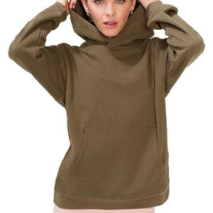 Sudadera con Capucha Bordada 100% Algodón, Logotipo Personalizado en la Parte Delantera, Sudadera para Mujer de Color Sólido, Impresión Personalizada al por Mayor - Product Image 5