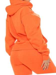 Chándales OEM ligeros ajustados para mujer, algodón transpirable, poliéster, patrón sólido, de talla grande para la temporada de invierno para adultos - Product Image 3