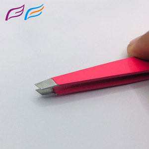 ผู้ผลิตแหนบปลายเฉียงความแม่นยำสูงสำหรับความงาม ขายส่ง รับผลิตแบบ OEM ODM แหนบสแตนเลสสีชมพู  Bahasa Pro - Product Image 6
