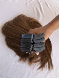 Exportation de qualité supérieure en gros 100% Remy vierge indienne vierge cambodgienne vierge 24 ''couleur #6 bande droite extensions de cheveux vendeur indien - Product Image 3