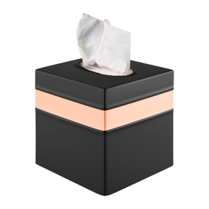 Boîte à mouchoirs en bois et métal douée Présentoir de table à manger parfait Décoration intérieure contemporaine Fabrication artisanale de luxe personnalisable - Product Image 3