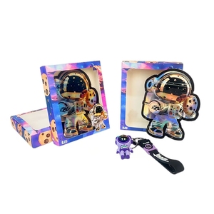 Sac en polyester bleu Astronaute avec fenêtre anti-odeur, 3,5 sacs Mylar avec boîte et jouet pour ranger les collations - Product Image 3