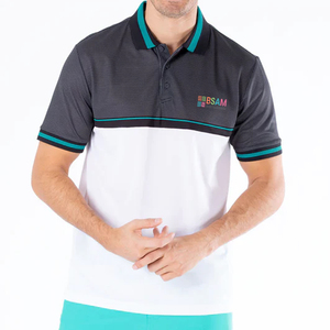 GSM เสื้อยืดโปโล210คอปกเสื้อแขนสั้นผ้าถักลายทางพิมพ์โลโก้ตามสั่ง - Product Image 2