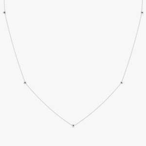 Accessoire de collier de station de diamant Moissanite élégant et luxueux en argent 925 - Product Image 4