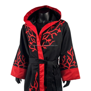 Ensemble de Robes de Boxe Personnalisées en Satin à Capuche pour la Cérémonie du Ring – Vêtements de Boxe Respirants de Haute Qualité – Vente en Gros - Product Image 5