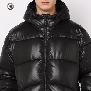 Mens Winter Stand Collar Custom Bubble Puffer Jacket OEM Wholesale Private Label Front Logo - Product Image 2