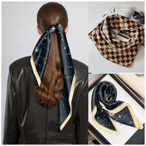 2025 naturel flux couleur audacieuse foulard en soie défini par Grace foulard en soie ajouter du style sans effort foulard en soie pas cher prix OEM - Product Image 4