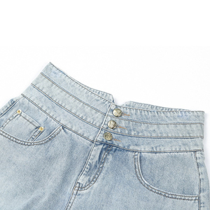 Short en jean pour femmes de taille personnalisée de haute qualité, vêtements d'été confortables avec motif chaud et logo-Vente en gros - Product Image 2