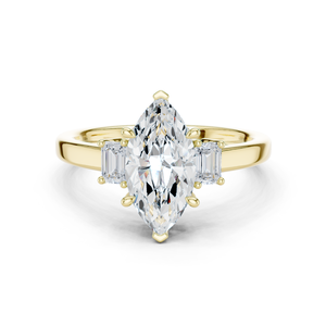 Anillo de plata ajustable de 14K con piedra de cristal Joyería de moda - Product Image 4