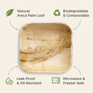 Bol à feuilles d'areca rond compostable bol jetable naturel pour salade riz curry étanche résistant à la chaleur pour Eco Retail Catering - Product Image 3