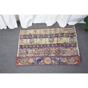 Rústico marrón 1,8 X 2.6ft área grande hecha a mano lana ecológica alfombra de pelo medio turco abstracto rectángulo Patchwork diseño látex - Product Image 1