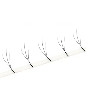 50% OFF Custom Private Label 0.03 0.05 0.07 Korean PBT Fiber Super Dark <b>Premade</b> Long Stem Thin Base Promade Volume <b>Fans</b> - Product Image 3
