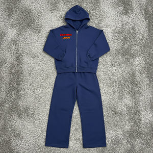 Ensemble survêtement pour homme, best-seller, personnalisable, grande taille, 100% coton, imprimé, hiver, 300 g/m², épais, chaud, 2 pièces - Product Image 1