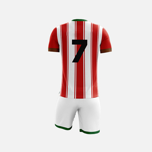 Ropa de entrenamiento de fútbol de manga corta con número de nombre personalizado, Diseña tus propios uniformes de equipo, último modelo, uniformes de fútbol personalizables - Product Image 6