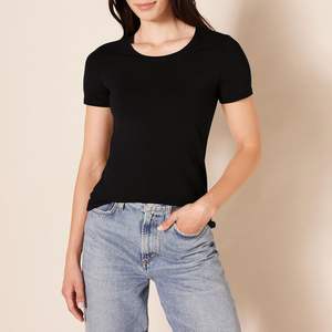 Camiseta Informal de Algodón para Mujer Essentials, Cuello en V, Media Manga, Suave, Elástica, Ajuste Regular, Ecológica, Secado Rápido, Transpirable para Uso Diario - Product Image 2