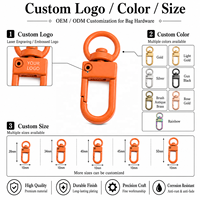 Mousqueton pivotant en métal couleur bonbon, fermoir à ressort en U, connecteur de sac personnalisé pour porte-clés, fermeture à pression pour sac à main, accessoires de bricolage