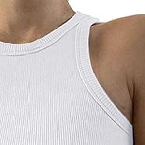 Vente chaude en gros col en V doux tricoté Gym débardeur entraînement Fitness femmes débardeur fabriqué par la robe de sport - Product Image 2