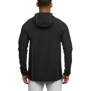 Vêtement de sport de marque personnalisée, veste de course à séchage rapide, protection anti-éruption cutanée, couche unique, vente en gros, remise en gros - Product Image 6