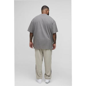 Pantalon droit décontracté à taille élastique avec bande réfléchissante pour homme, polyester uni, séchage rapide, logo personnalisé, pantalon de sport - Product Image 5