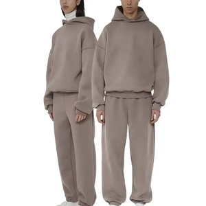 Unisex High Quality 320 Gsm Cotton Flared <b>Thick</b> Tracksuit Set New Acid Wash Distressed Embroidery Custom Zip Manufacturer Winter - Product Image 1