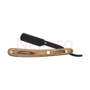 Manche en bois compact spécial pliant hommes rasage rasoir droit en acier inoxydable porte-lame de rasoir de barbier outils de rasage PL MH23 - Product Image 3