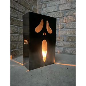 Bougeoirs en métal personnalisés pour Halloween Designs découpés au laser personnalisés Décoration intérieure Formes de piliers Lanternes et bocaux - Product Image 2