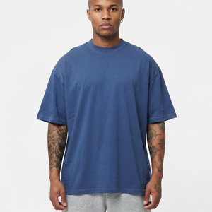 T-shirt vierge personnalisé OEM, T-shirts graphiques streetwear, T-shirt uni oversize grande taille, T-shirt oversize vintage pour homme - Product Image 1