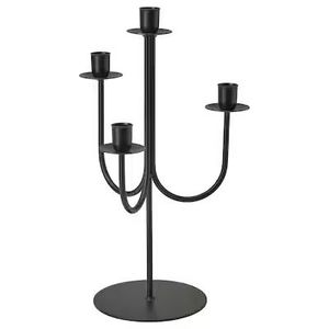 Bougeoir noir moderne fait à la main élégant décor à la maison avec base ronde stable pot de bougie unique Noël - Product Image 1