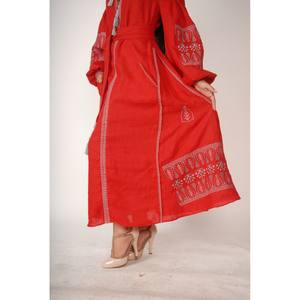 Dernière robe brodée ukrainienne jolie exclusive dame manches longues tenue officielle robe ukrainienne été robes décontractées naturel - Product Image 5